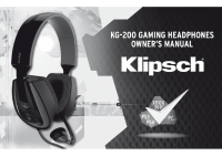 Klipsch KG-200-Owners- Manual